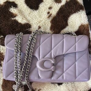 Coach Lavender Quilted Shoulder Bag